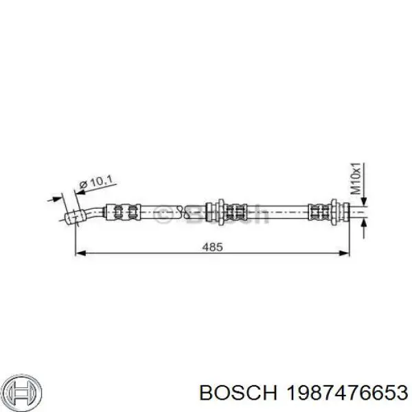 Шланг тормозной передний 1987476653 Bosch