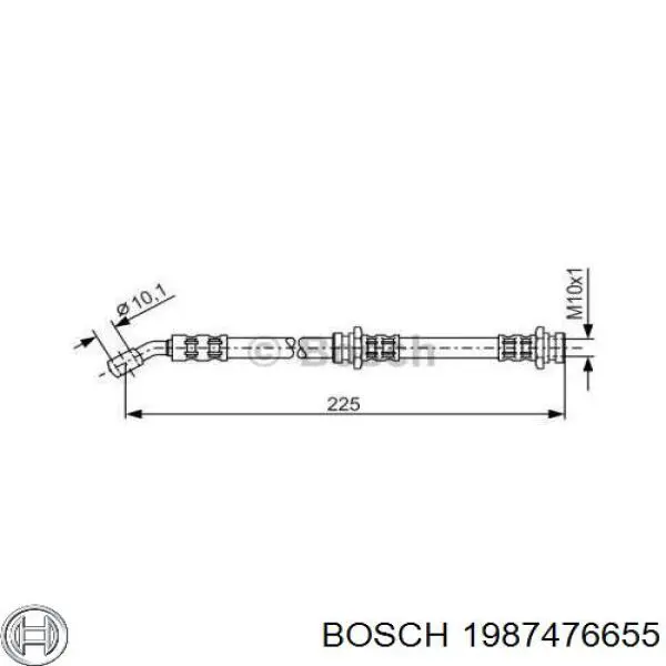 Задний тормозной шланг 1987476655 Bosch