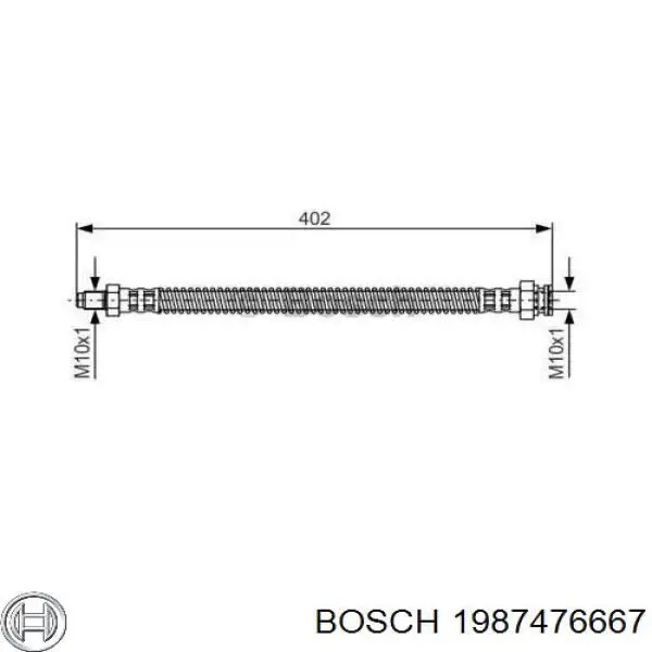 Шланг тормозной передний 1987476667 Bosch