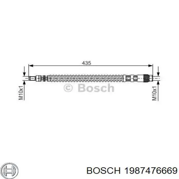 Задний тормозной шланг 1987476669 Bosch