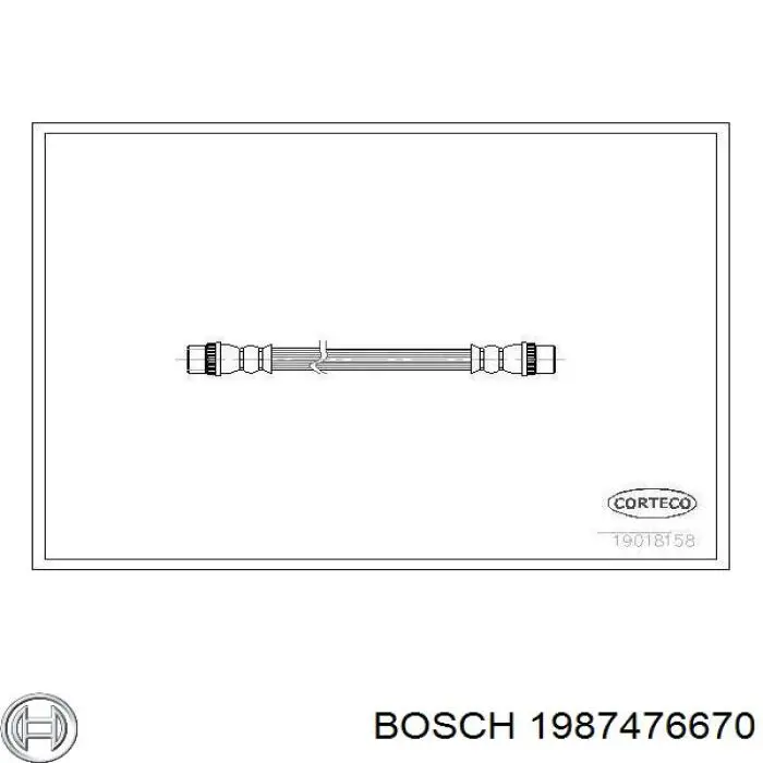 Купить 1987476670 Bosch Задний тормозной шланг