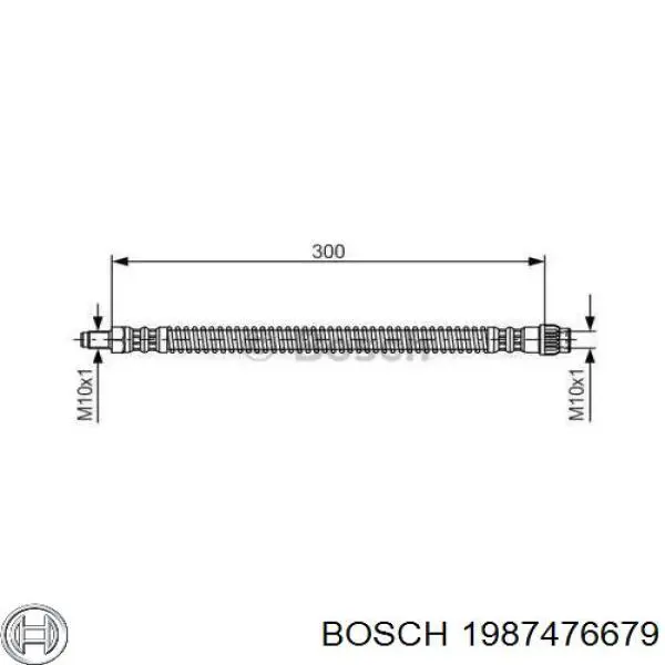 Задний тормозной шланг 1987476679 Bosch