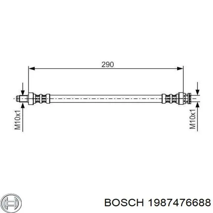 1987476688 Bosch Гибкая тормозная трубка