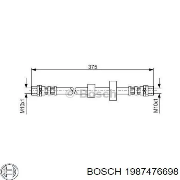 Latiguillo de freno delantero 1987476698 Bosch