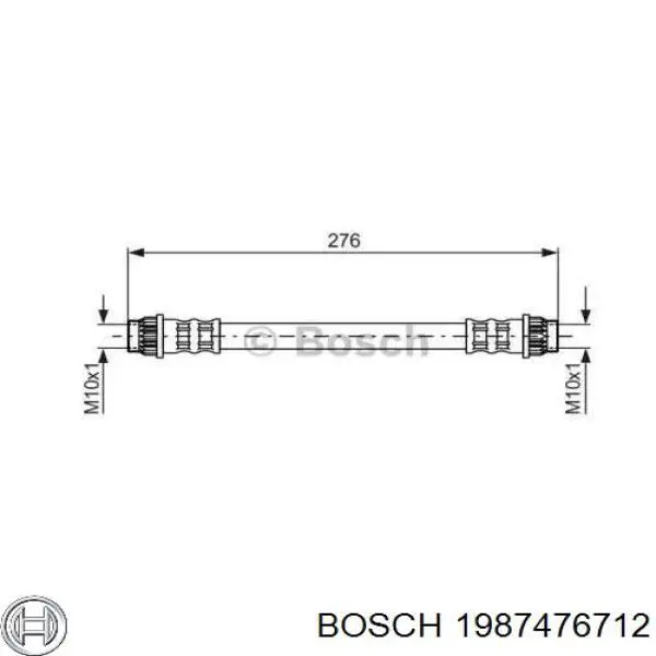 Задний тормозной шланг 1987476712 Bosch