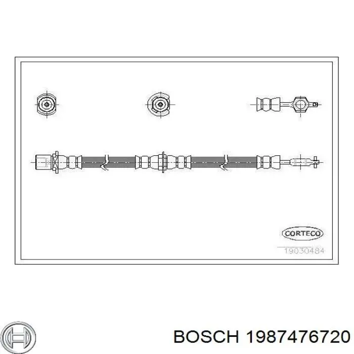 Шланг тормозной передний 1987476720 Bosch