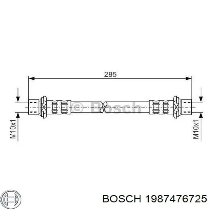 Задний тормозной шланг 1987476725 Bosch