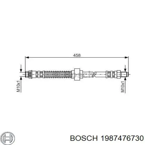 1987476730 Bosch шланг тормозной передний