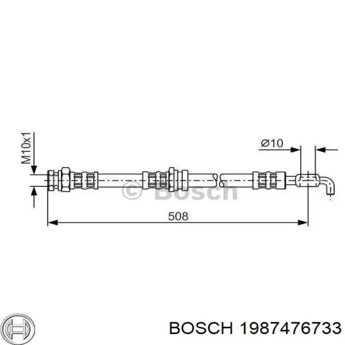 Шланг тормозной передний 1987476733 Bosch