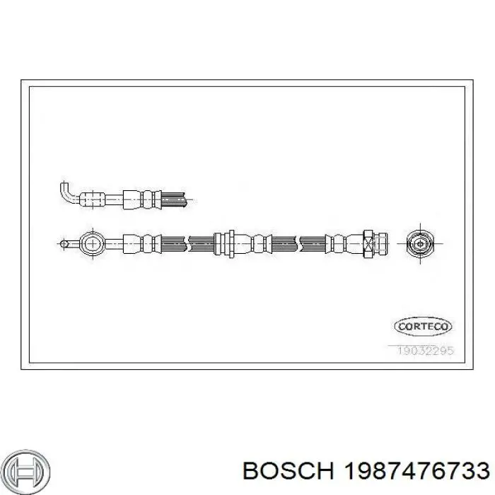 Шланг тормозной передний Bosch 1987476733 цена, от 6.99 USD