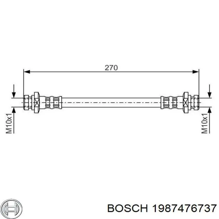 1987476737 Bosch шланг тормозной задний