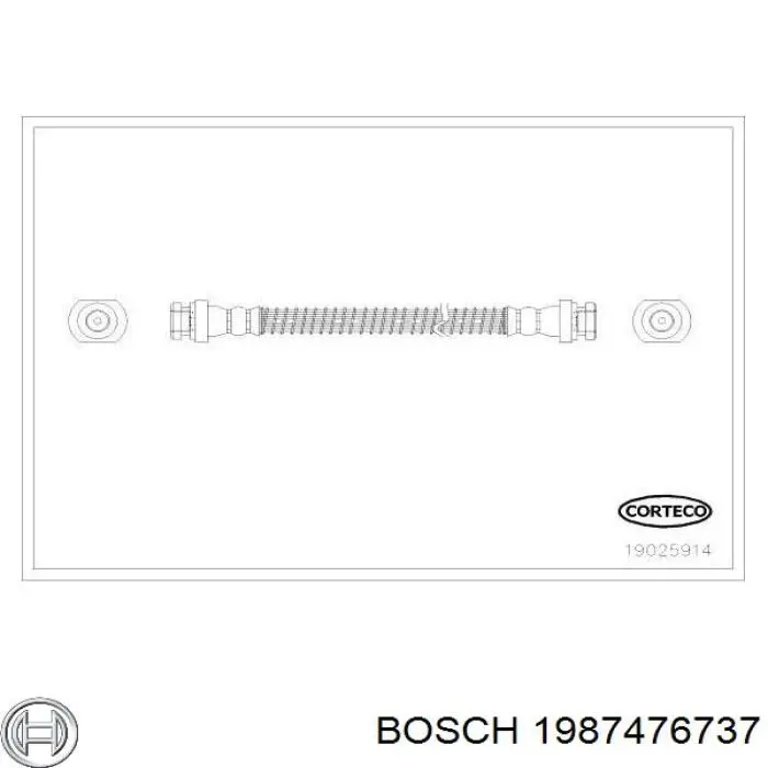 Шланг гальмівний задній 1987476737 Bosch