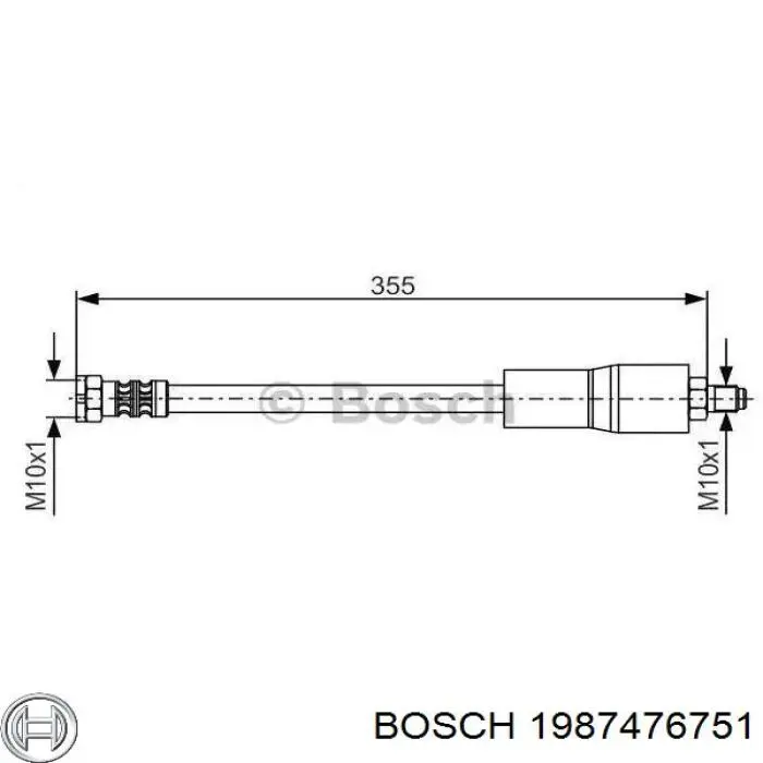 1987476751 Bosch шланг тормозной передний