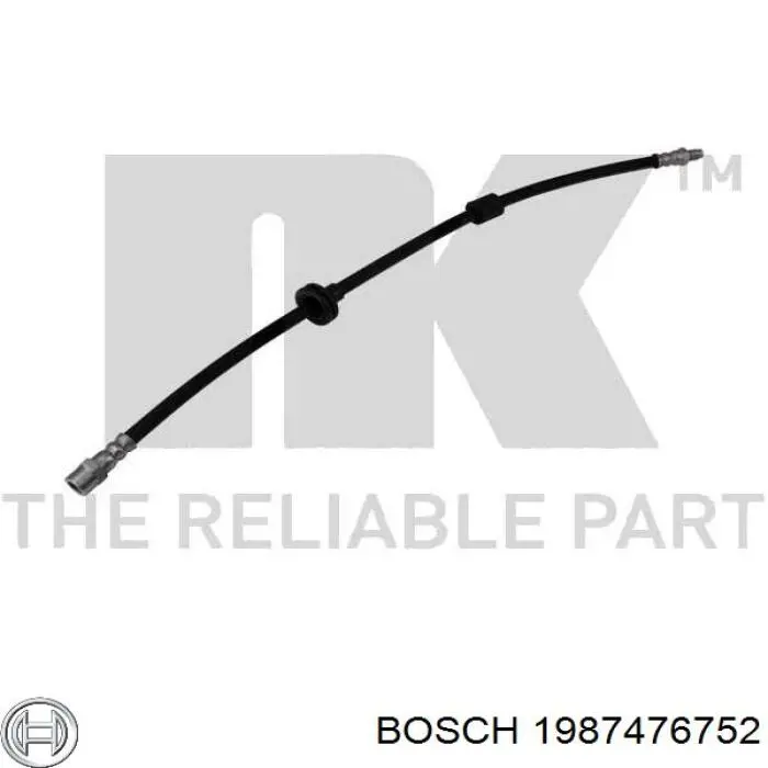 Шланг тормозной передний Bosch 1987476752 цена, от 11.68 USD