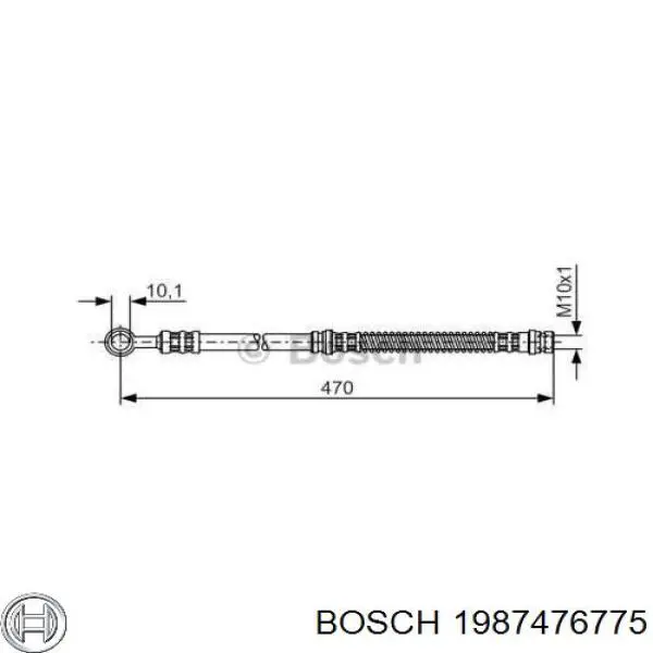 Шланг тормозной передний 1987476775 Bosch