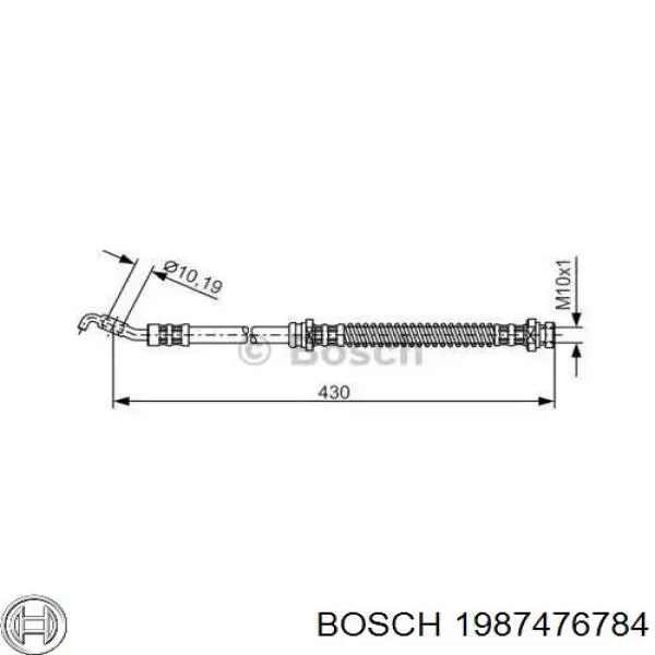 1987476784 Bosch шланг тормозной передний