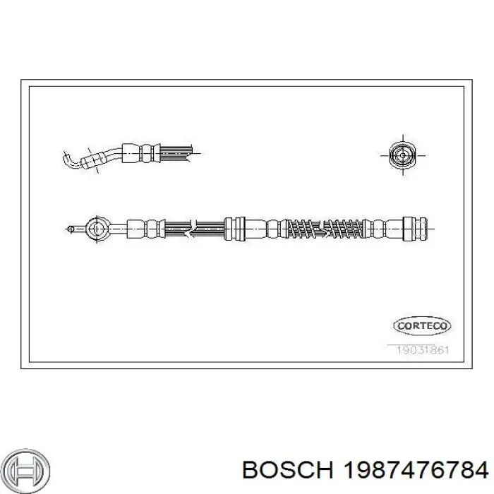 Latiguillo de freno delantero 1987476784 Bosch