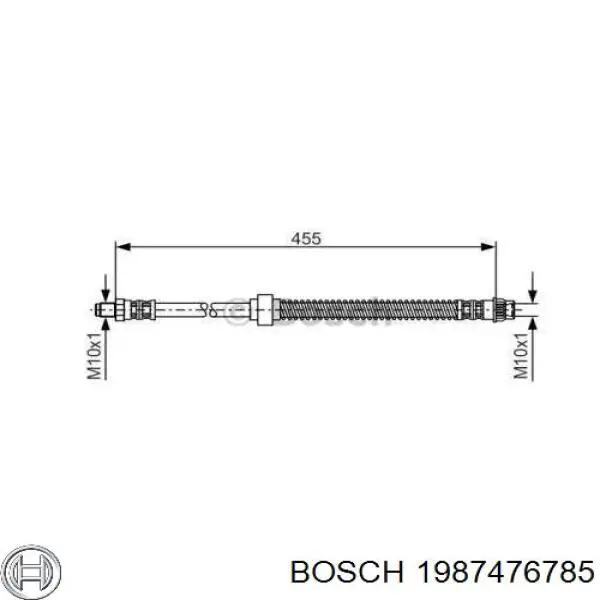 1987476785 Bosch шланг тормозной передний