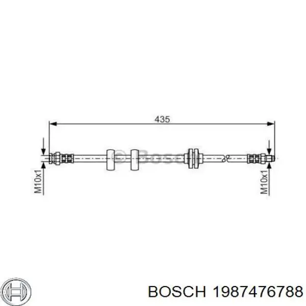 1987476788 Bosch шланг тормозной передний