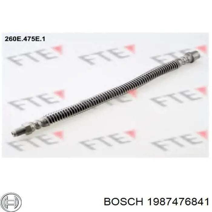 Задний тормозной шланг 1987476841 Bosch