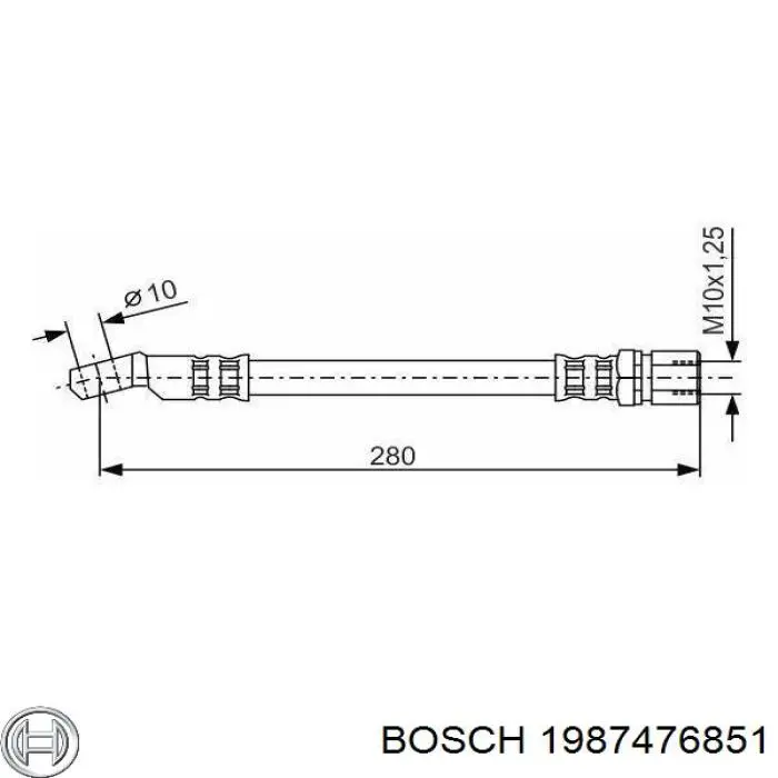 1987476851 Bosch Гибкая тормозная трубка передняя