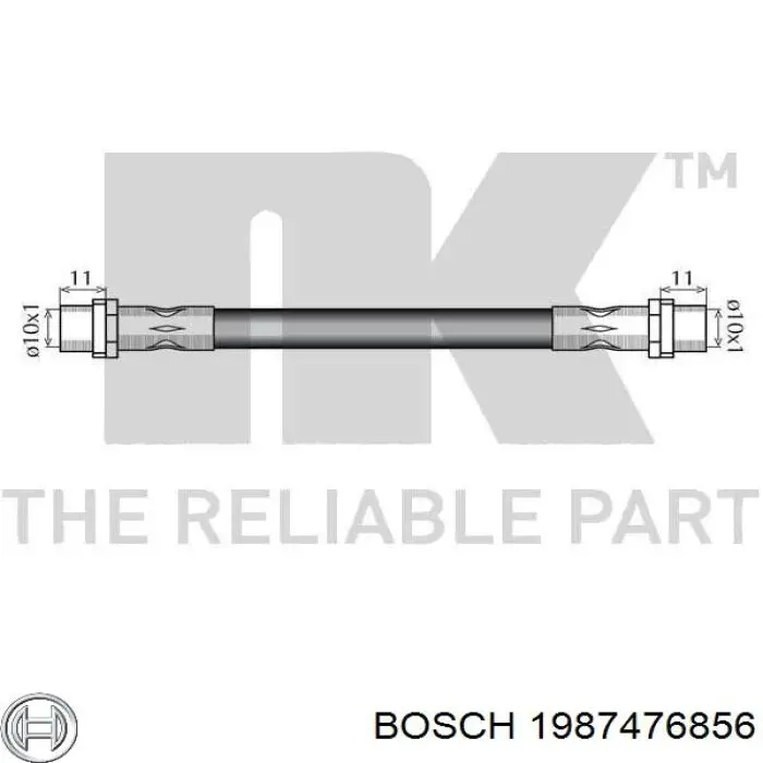 Шланг тормозной передний 1987476856 Bosch