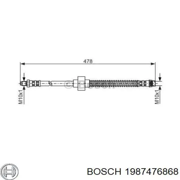 1987476868 Bosch шланг тормозной передний