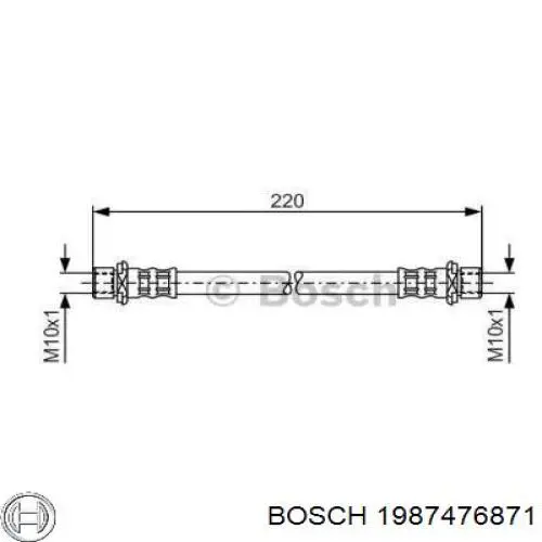 Задний тормозной шланг 9004922175000 Daihatsu