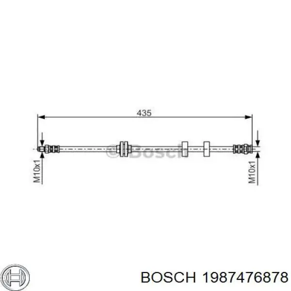 1987476878 Bosch шланг тормозной передний