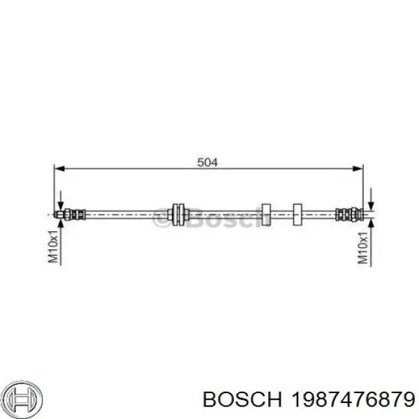 1987476879 Bosch шланг тормозной передний