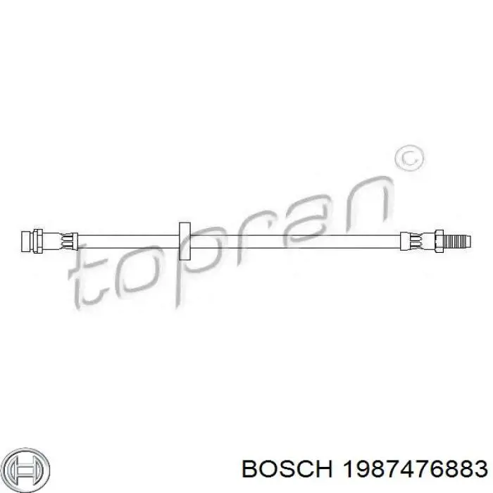 Задний тормозной шланг 1987476883 Bosch
