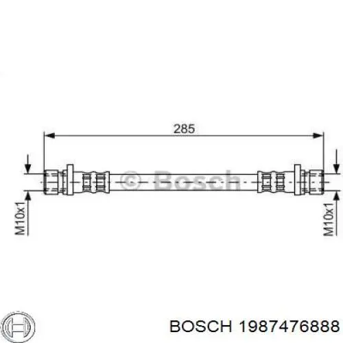 Купить 1987476888 Bosch Задний тормозной шланг