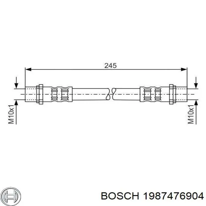 Задний тормозной шланг 1987476904 Bosch