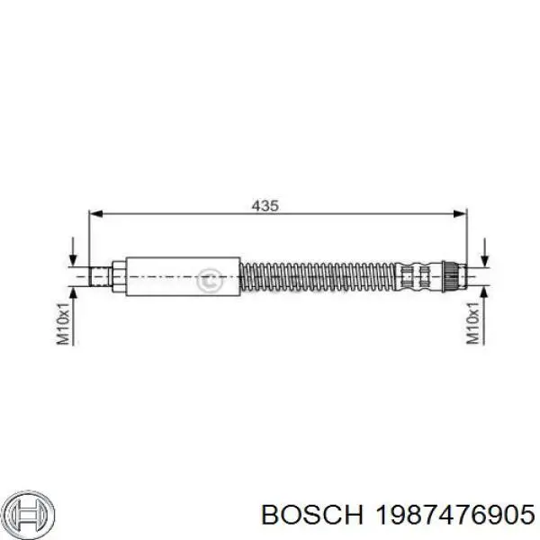 1987476905 Bosch шланг тормозной задний