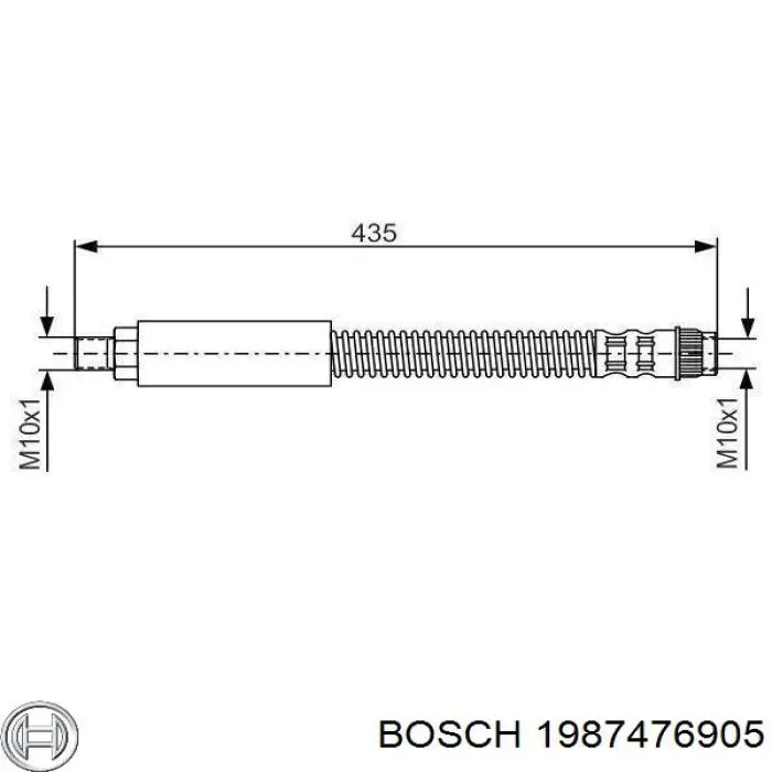 Tubo flexible de frenos trasero 1987476905 Bosch