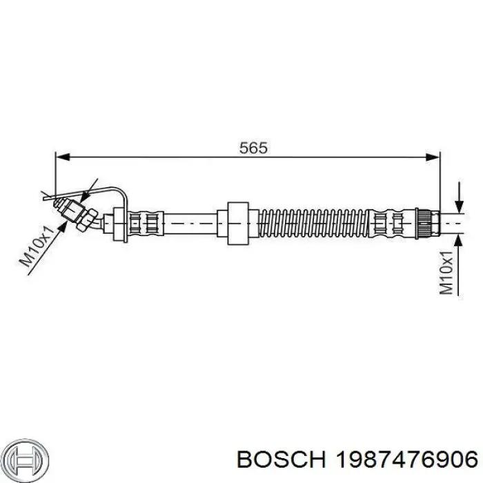 Шланг тормозной передний 1987476906 Bosch