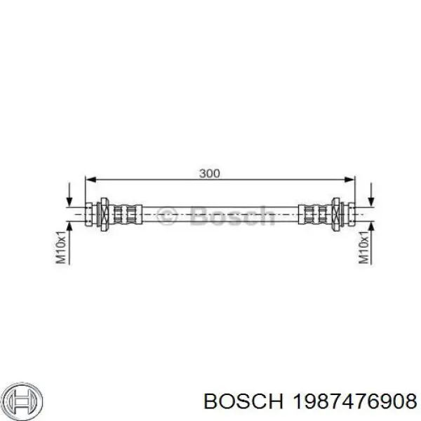 Шланг тормозной передний 1987476908 Bosch