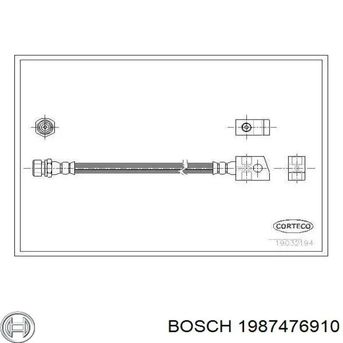 Tubo flexible de frenos trasero 1987476910 Bosch