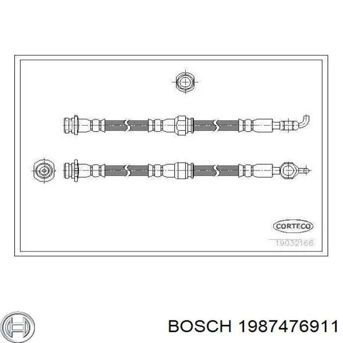 Latiguillo de freno delantero 1987476911 Bosch