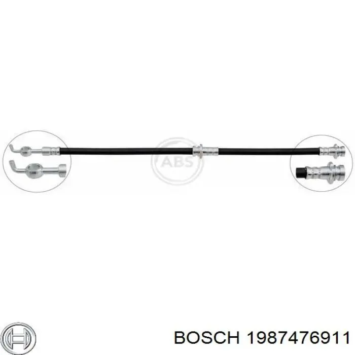 Шланг тормозной передний Bosch 1987476911 цена, от 10.38 USD