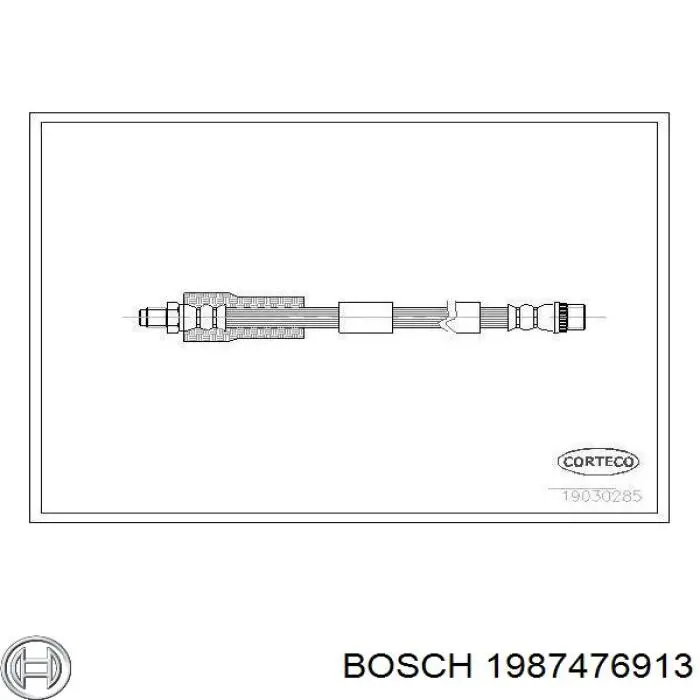 1987476913 Bosch шланг тормозной задний