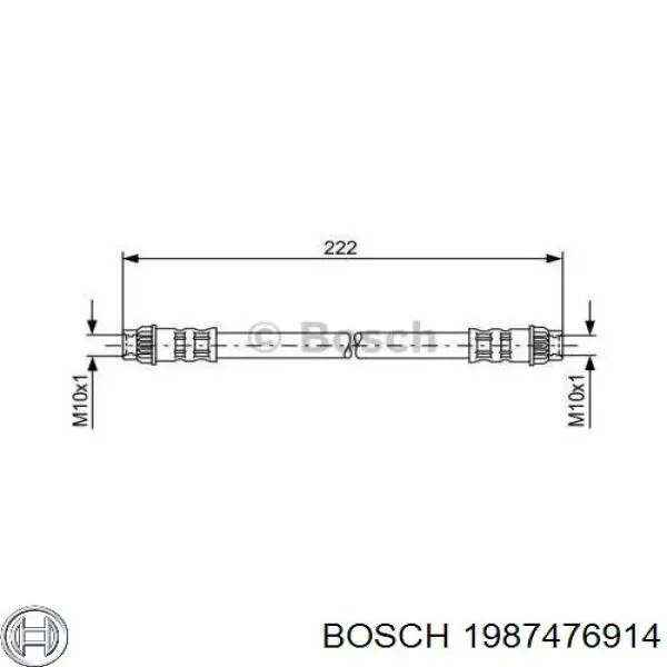Tubo flexible de frenos trasero 1987476914 Bosch