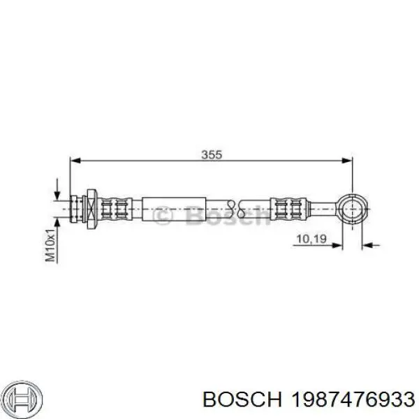 T79050 Brembo Шланг тормозной передний правый