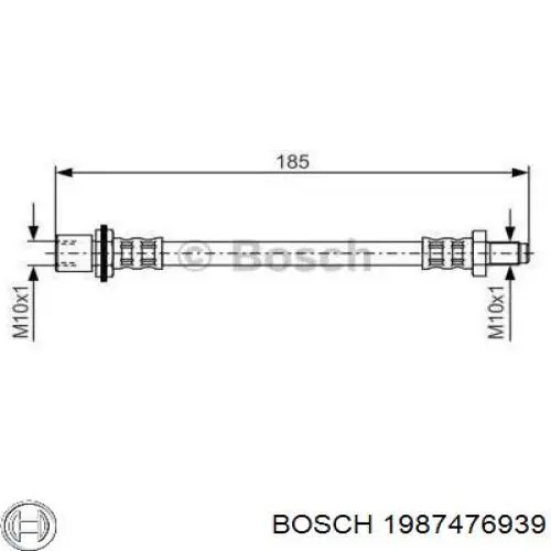 Шланг тормозной передний 1987476939 Bosch