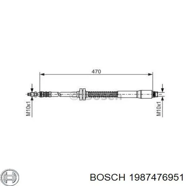 Шланг тормозной передний 1987476951 Bosch