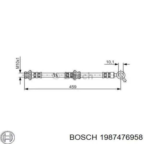 1987476958 Bosch шланг тормозной передний