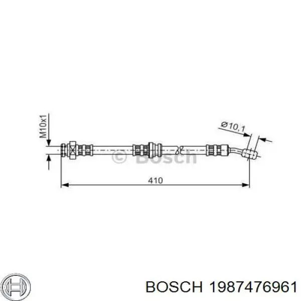 Шланг тормозной передний 1987476961 Bosch