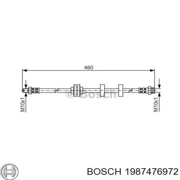 Шланг тормозной передний 1987476972 Bosch