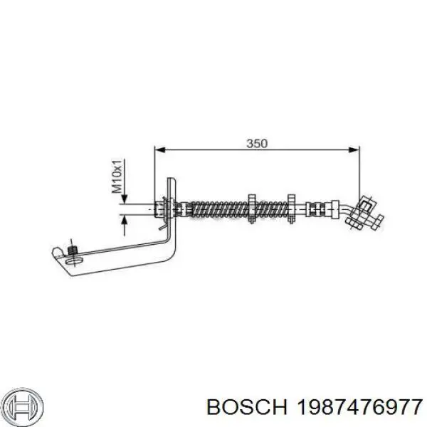 Шланг тормозной задний левый 1987476977 Bosch