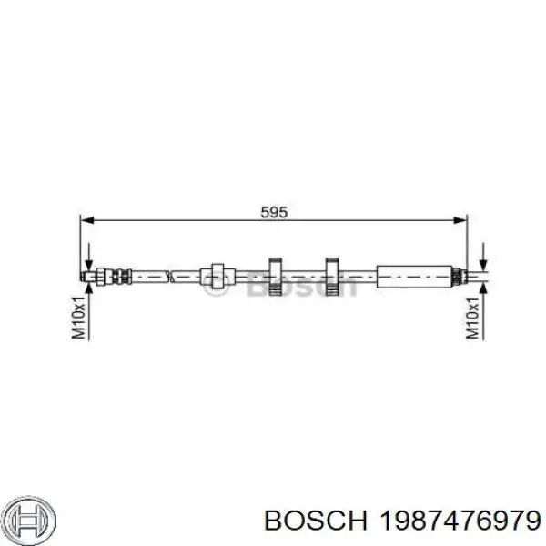 Шланг тормозной передний ABS SL5593